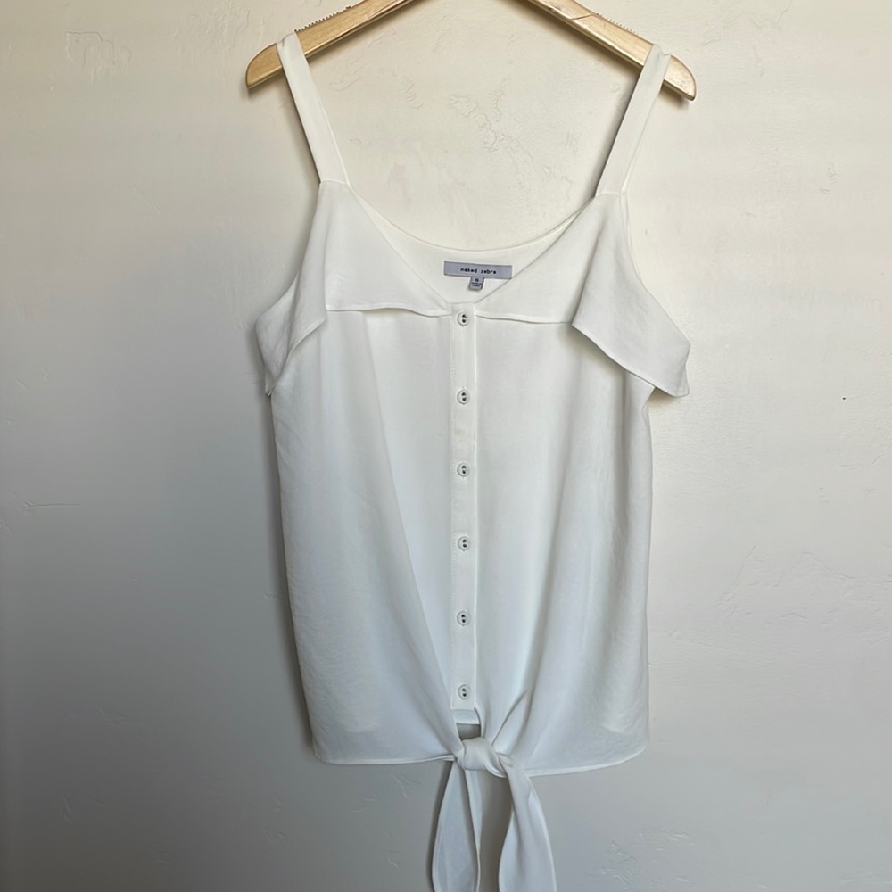 White button down tank
